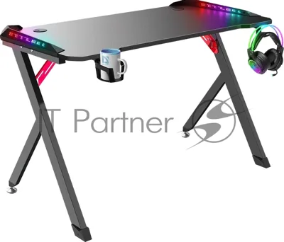Стол игровой Defender PLATINUM RGb черный