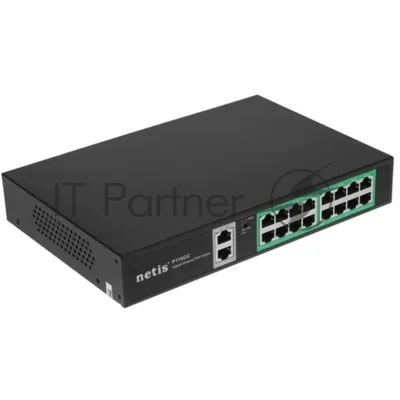 Коммутатор Netis P116GC, 16×1 Гбит/с PoE + 2×1 Гбит/с Uplink, неуправляемый