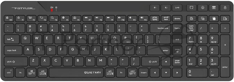 Клавиатура A4Tech FBK27C AS беспроводная, Bluetooth, радиоканал, чёрный