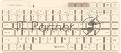 Клавиатура беспроводная A4Tech Fstyler FBK26C AS, USB, Bluetooth/Радиоканал, бежевый