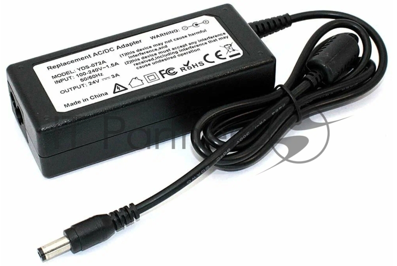 Блок питания для монитора и телевизора LCD 24V 3A 72W 5.5x2.1 OEM