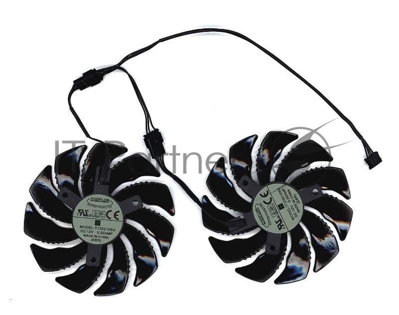 Вентилятор (кулер) для видеокарты Gigabyte RX 470, 570, 580, GTX 1060 88мм 4-pin двойной