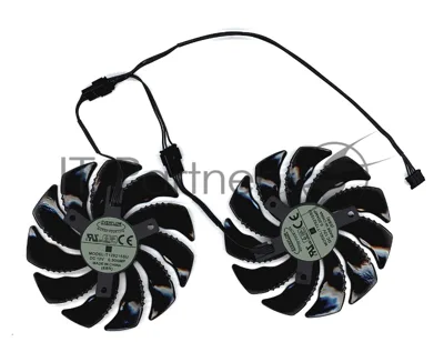 Вентилятор (кулер) для видеокарты Gigabyte RX 470, 570, 580, GTX 1060 88мм 4-pin двойной