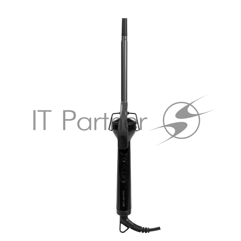 Стайлер Galaxy Line GL 4650, черный, 40 Вт, для афролоконов, максимальная температура 200°C, диаметр 10 мм, керамич. покрытие, защита от перегрева, равномерное распред. тепла, термоизолир. наконечник, подвесная петля, встроенная подставка, индикатор работы