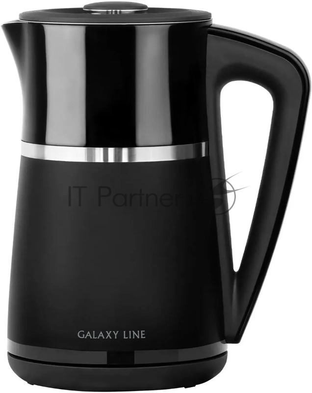 Чайник электрический Galaxy Line GL 0338 черный, пластик, 2200 Вт, 1.7 л