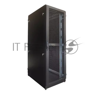 Шкаф серверный напольный 42U (800 1200) двойные перфорированные двери 2 шт., черный