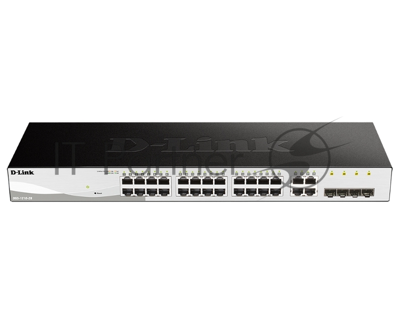 Коммутатор D-Link DGS-1210-28/FL2A, 24×1 Гбит/с + 4×1 Гбит/с Combo, настраиваемый