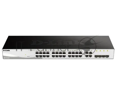 Коммутатор D-Link DGS-1210-28/FL2A, 24×1 Гбит/с + 4×1 Гбит/с Combo, настраиваемый