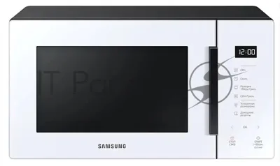 Микроволновая печь Samsung MG23T5018AW/BW белый, 23 л, 800 Вт, переключатели - сенсор
