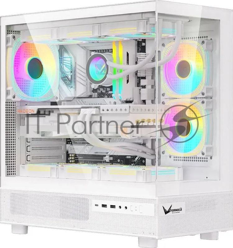 Компьютерный корпус Aerocool/Formula Crystal Z8 белый без БП ATX 9x120мм 7x140мм 1xUSB 2.0 1xUSB 3.0 1xUSB3.1 audio bott PSU