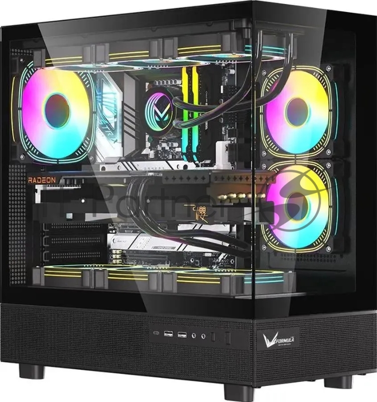 Компьютерный корпус AeroCool/Formula Crystal Z8 черный без БП ATX 9x120мм 7x140мм 1xUSB2.0 1xUSB3.0 1xUSB3.1 audio bott PSU