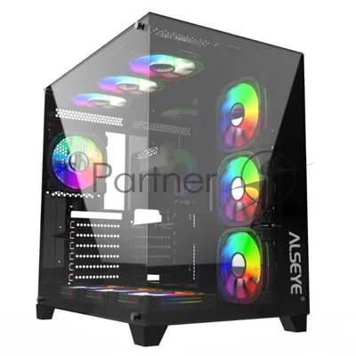 Корпус Alseye Paladin-B, Midi-Tower, чёрный, 4 x 120 мм
