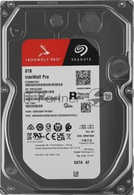 Жесткий диск HDD Seagate IronWolf Pro 8Tb 7200rpm SATA 256Mb 3.5"