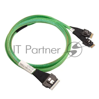 Кабель ACD-60004-ZC Slimline SASx8 (SFF8654) -to- 2 Slimline SASx4 (SFF8654)+ SFF9402, 1M, (аналог Broadcom 05-60004-00) 100