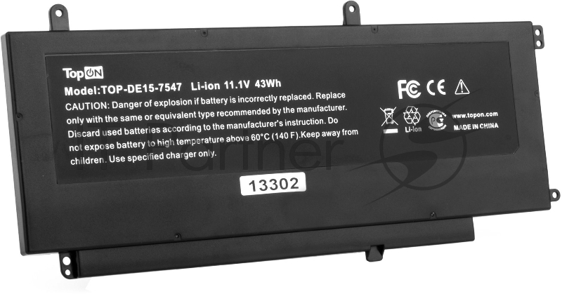 Батарея для ноутбука TopON TOP-DE15-7547 11.1V 3800mAh литиево-ионная (103280)