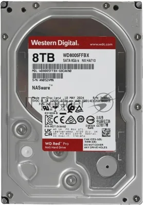 Жесткий диск WD SATA-III 8Tb WD8005FFBX NAS Red Pro (7200rpm) 256Mb 3.5"