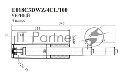 Газлифт Бюрократ E018 E018C3DWZ/4CL/100 черный