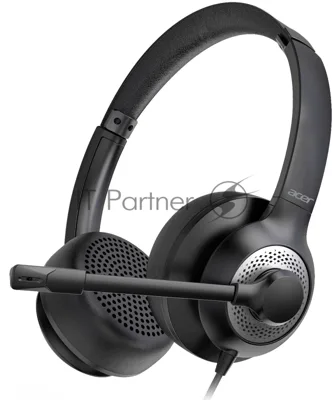 Гарнитура Acer OHW309 чёрный, проводная, USB/mini jack 3.5 мм