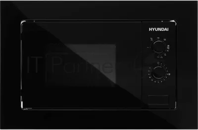 Встраиваемая микроволновая печь Hyundai HBW 2030 BG черный, 20 л, 800 Вт, переключатели - поворотный механизм