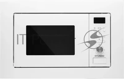 Микроволновая печь встраиваемая Hyundai HBW 2040 WG белый, 20 л, 800 Вт, переключатели - кнопки/поворотный механизм
