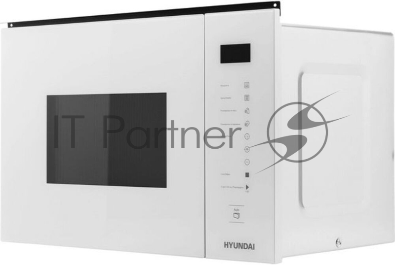 Встраиваемая микроволновая печь Hyundai HBW 2560 WG белый, 25 л, 900 Вт, переключатели - сенсор