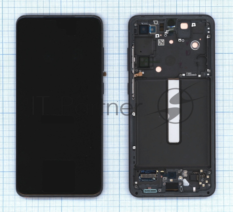 Дисплея для Samsung Galaxy S21 FE 5G SM-G990B в сборе с тачскрином ServicePack, серый (GH82-26414A)