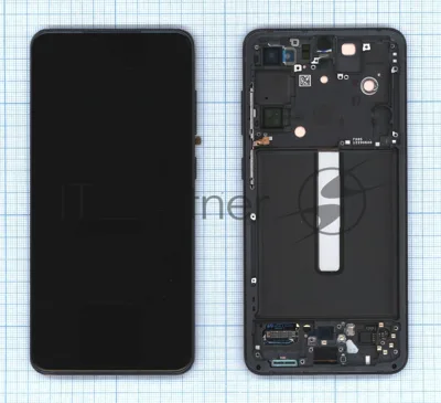 Дисплея для Samsung Galaxy S21 FE 5G SM-G990B в сборе с тачскрином ServicePack, серый (GH82-26414A)