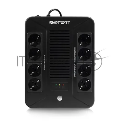 Источник бесперебойного питания SMARTWATT UPS SAFE PRO 600 Line-interactive 600VA/360W Brick (Euro x8, LED, 275x210x95(мм), 4,8 кг, гарантия 24мес.