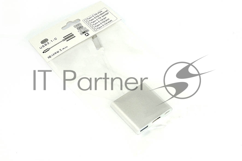 Адаптер Multiport Type-C на USB, HDMI 2.0 Type-С для MacBook, серебристый