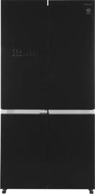 Холодильник Hitachi R-WB820VUC2 GBK черный трехкамерный 378/196л морозилка снизу, No Frost, Side by Side