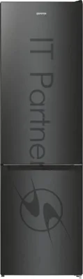 Холодильник Gorenje NRK6202EBXL4 черный матовый двухкамерный 235/96л морозилка снизу, No Frost