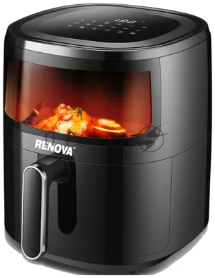 Аэрогриль Renova AF5-DTB1 черный, 1500 Вт, 5 л, сенсор, 12 программ