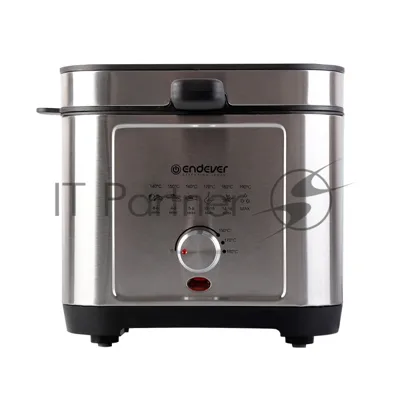 Фритюрница Endever Skyline FR-113 чёрный/стальной, 2000 Вт, 2.5 л, 0.8 кг, съёмная чаша