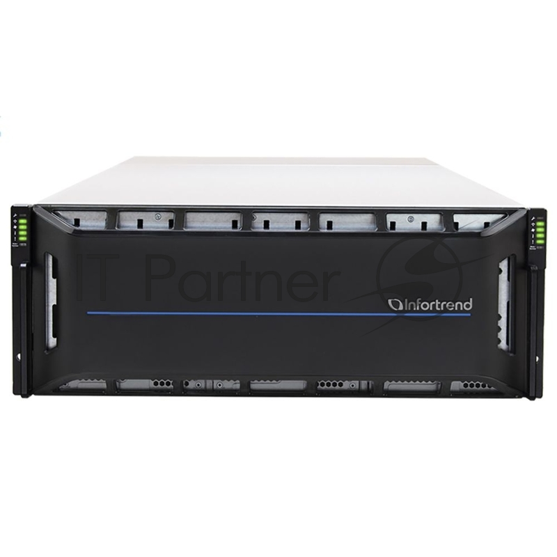 Сетевой накопитель Infortrend CS 2060D-J 4U/60bay, scale-out NAS, dual nodes subsystem including 2x4 Core CPU, 128Gb (8x16Gb), 8x10GbE(SFP+), 4x12Gb/s SAS EXP. Ports, 2x(PSU+FAN), 2x(SuperCap.+flash), 60 x 3.5"; drive trays and rackmount kit, scale out to 144 nodes (w/o 2.5";)