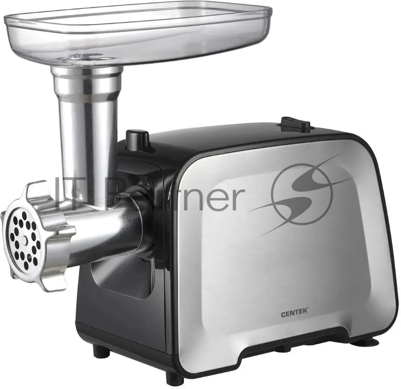 Мясорубка электрическая Centek CT-1604 Комбайн серый, 2200 Вт, 2.2 кг/мин, реверс, защита от перегрузки, насадки - 7