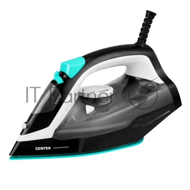 Утюг Centek CT-2314 черный/бирюзовый, 2800 Вт, 50 г/мин, 190 г/мин, 370 мл