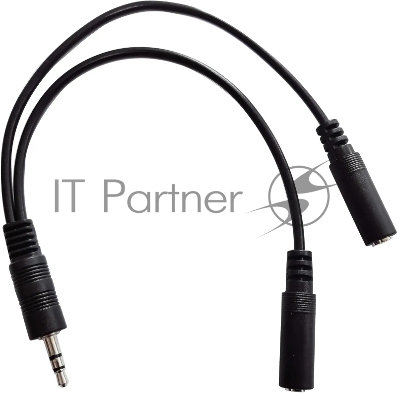 Адаптер аудио Buro 2xJack 3.5 (f)/Jack 3.5 (m) 0.2м. черный