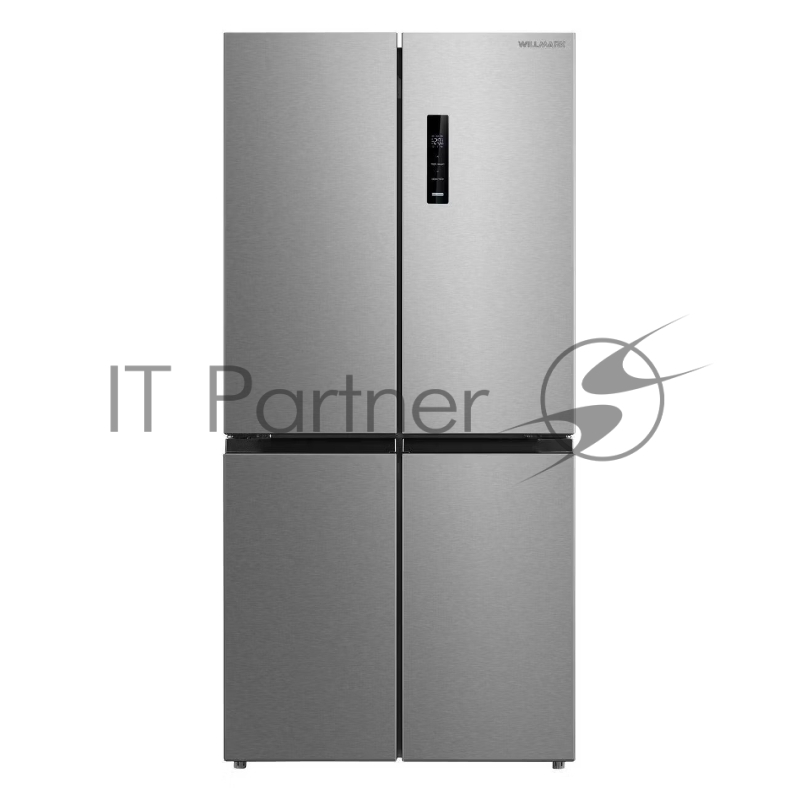 Холодильник Willmark MDC-711IX серый металлик трехкамерный 300/124л морозилка снизу, No Frost, Side by Side