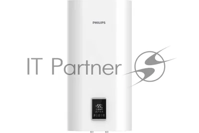 Водонагреватель электрический Philips AWH1622/51(80YC) белый, накопительный, 80 л, 2 кВт, настенный, вертикальный, плоский корпус, бак из нержавеющей стали, двухступенчатый сухой ТЭН DRY SHELL, сенсорное управление с LED-дисплеем