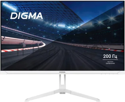 Монитор Digma Overdrive 24P410F 23.8" IPS 1920x1080, 200 Гц, 2 мс, 16:9, 300 кд/м2, 1хHDMI, 1хDP, 1xUSB Type-A, 1x3.5 мм, белый