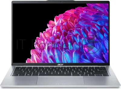 Ноутбук Acer Swift Go 14 SFG14-73-70EH серебристый NX.KSGCD.002 Core Ultra 7 155H 16Gb SSD 1Tb Intel Arc 14" OLED 2.8K (2880x1800) Windows 11 Home WiFi BT Cam