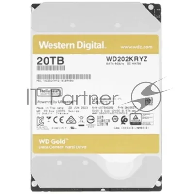Жесткий диск HDD WD Gold 20Tb 7200rpm SATA 512Mb 3.5"