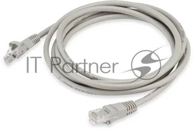 Патч-корд Buro LSZH UTP cat.5e 2м серый RJ-45 (m)-RJ-45 (m)