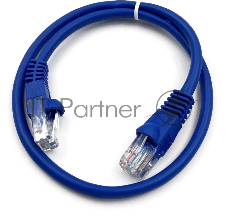 Патч-корд Buro UTP 4 пары cat.5e CCA molded 0.25м голубой RJ-45 (m)-RJ-45 (m)