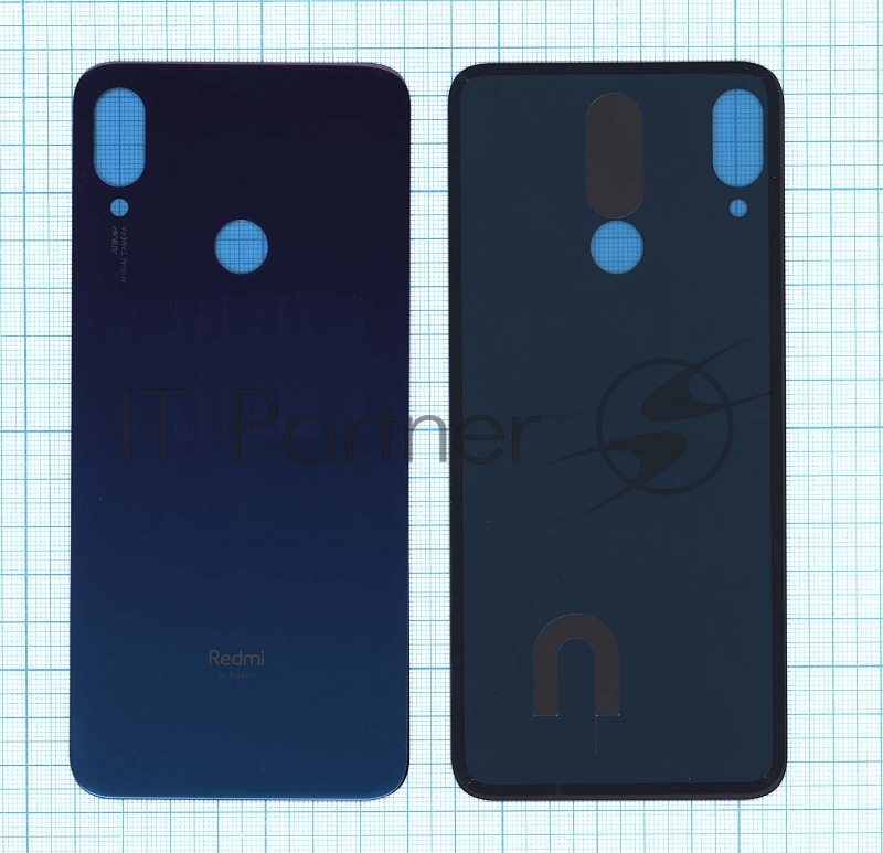 Задняя крышка для Xiaomi Redmi Note 7 Pro голубая