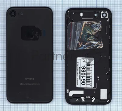 Задняя крышка для iPhone 7 (4.7) черный-пречерный Jet Black