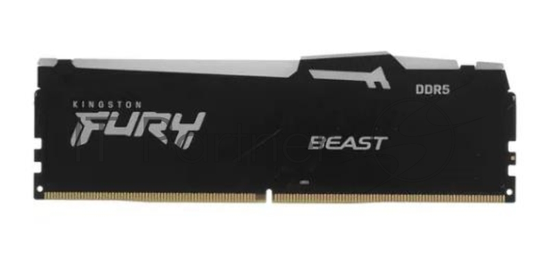 Оперативная память Kingston Fury Beast Black RGb, DDR5, 8Gb (1x8Gb), 5600MHz, CL36, DIMM, с радиатором, RGb, черный