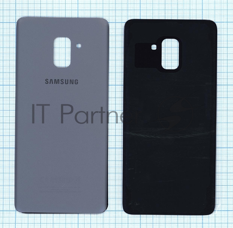 Задняя крышка для Samsung A730F Galaxy A8 Plus (2018) серебристый