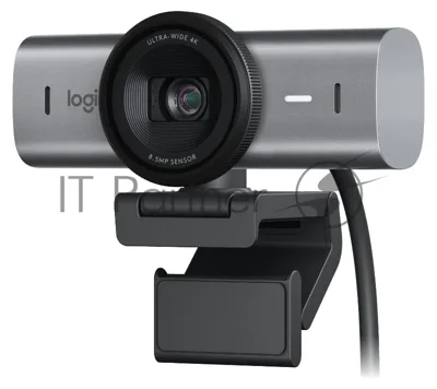 Веб-камера Logitech BRIO MX 3840x2160, 30 кадр/с, USB, микрофон, шторка приватности, автофокус, крепление на мониторе, графитовый