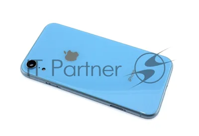 Задняя крышка (корпус) в сборе с рамкой для Apple iPhone XR blue
